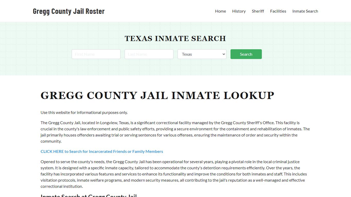 Gregg County Jail Roster Lookup, TX, Inmate Search