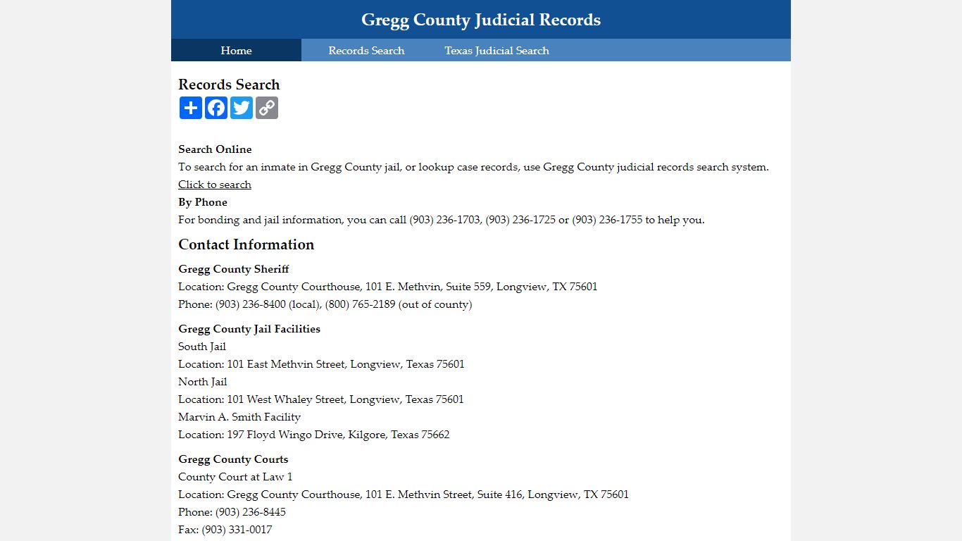 Gregg County Judicial Records